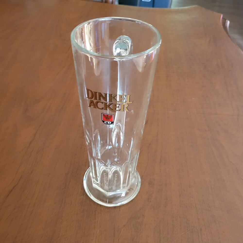 Dinkel Acker 0.750L German Beer Brewery Glass Stein 9" tall.